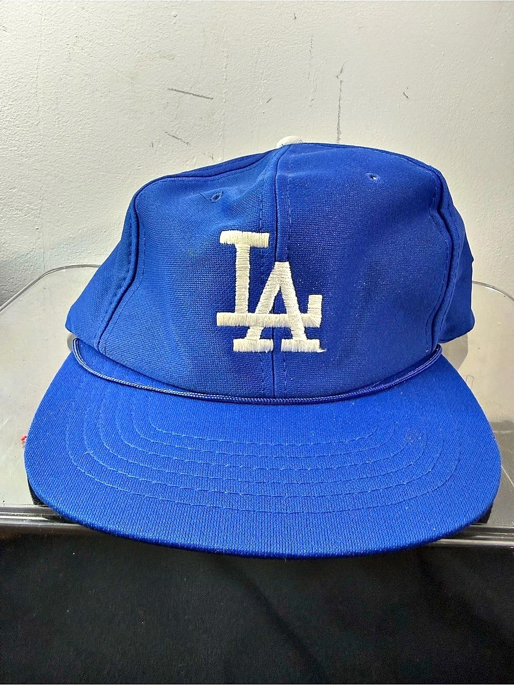 Vintage LA Dodgers California Headwear Rope Snapback Hat Blue MLB